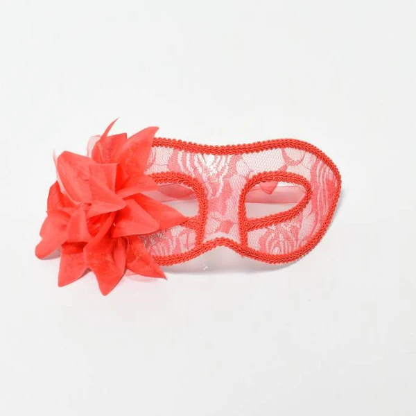 Masque La Traviata rouge + plume - Dèmonia