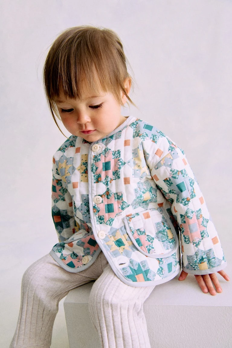 Veste matelassée avec imprimé patchwork