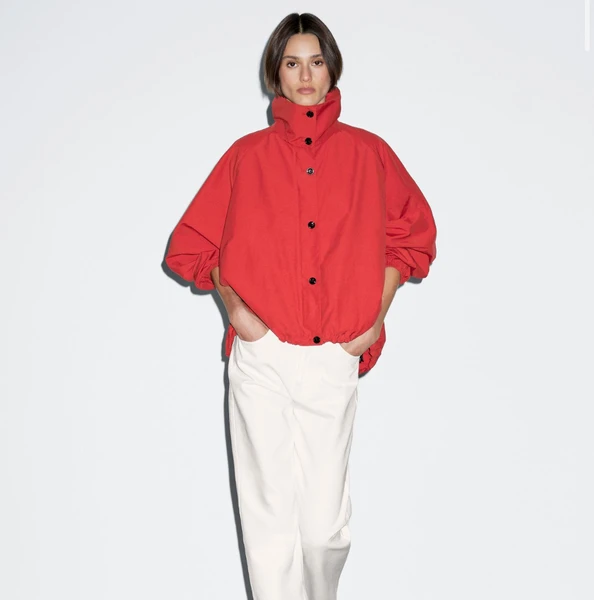  VESTE BOMBER BOUFFANTE COL MONTANT