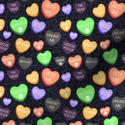 Halloween Conversation Hearts Fabric | Spoonflower