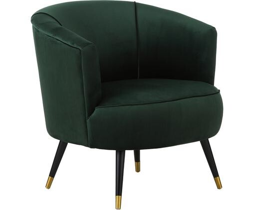 Fauteuil cocktail en velours Ella