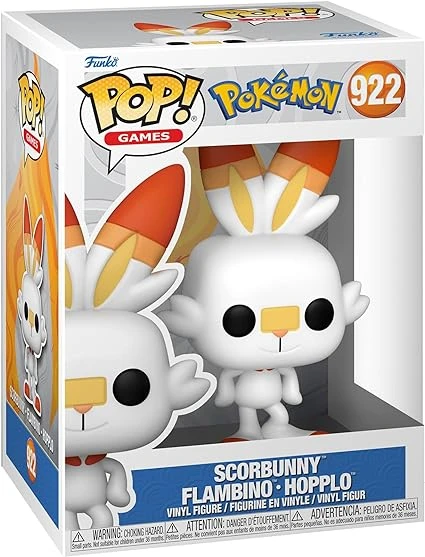 Funko Pop! Games: Pokemon - Scorbunny - Flambino - Figurine en Vinyle à Collectionner - Idée de Cadeau - Produits Officiels - Jouets pour Les Enfants et Adultes - Video Games Fans