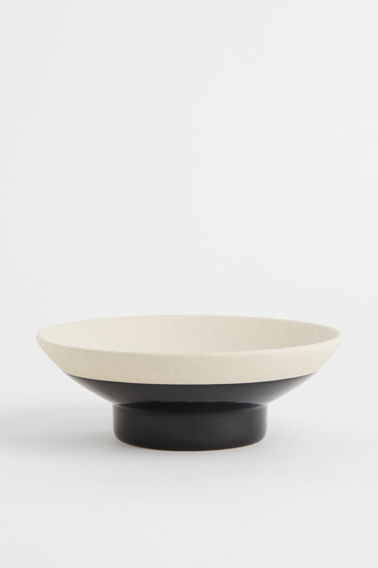 Bol en grès cérame - Beige clair/noir - Home All | H&M FR
