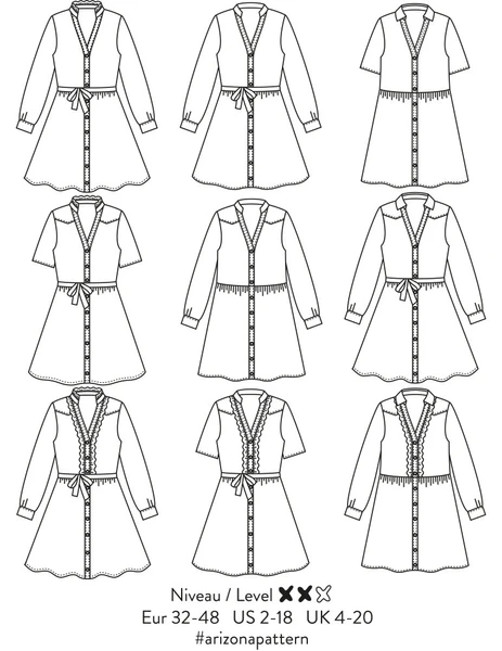 Patron Atelier Scämmit Robe chemise - Arizona
