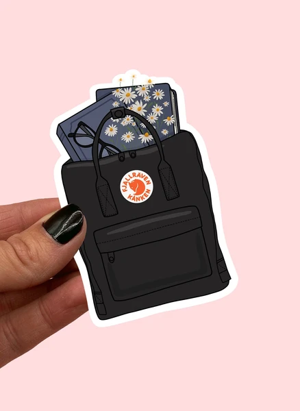 Book Backpack sticker | Kindle sticker | Book lover sticker | Book nerd sticker | Cute book sticker | Bujo sticker