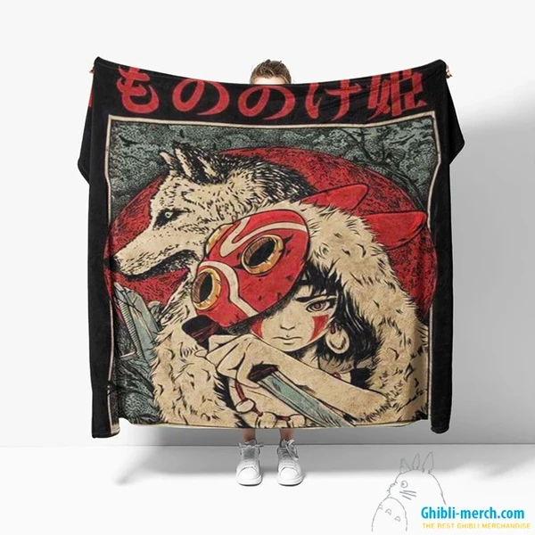 Princess Mononoke Blanket Fleece New Arrivals 2024 | Ghibli Merch Store
