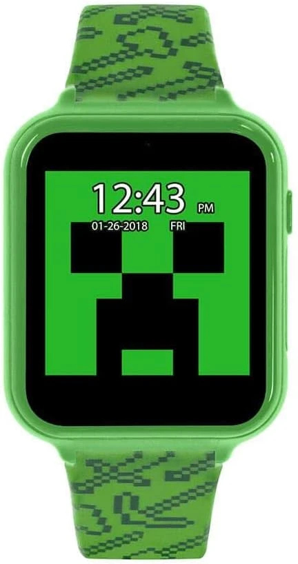 Minecraft Montre Intelligente MIN4045ARG,Alarme, Vert, Sangle