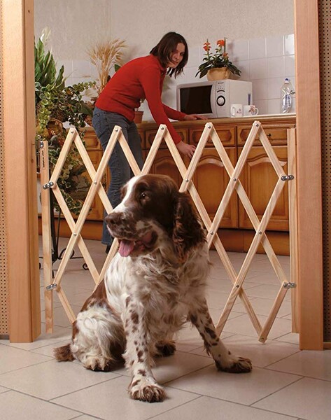 Barrière extensible bois - Fermeture accordéon: Amazon.fr: Bricolage