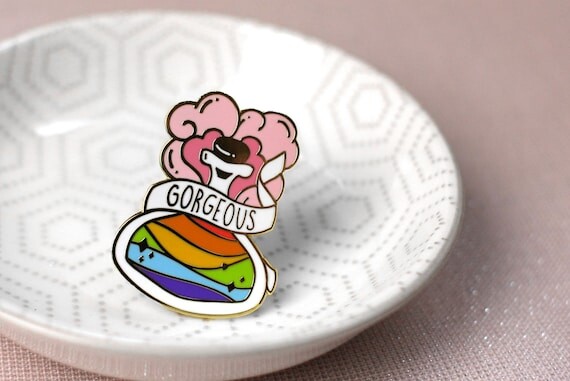 Magnifique potion Rainbow Pride LGBTQIA+ - Épingle en émail dur miamouz