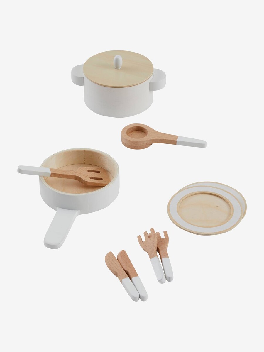 Kit d'ustensiles en bois FSC® multicolore - Vertbaudet