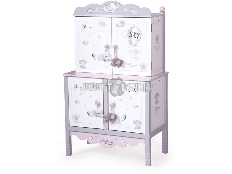 Armoire avec Table à Langer de Poupée Reborn Bois Sky DeCuevas 54835