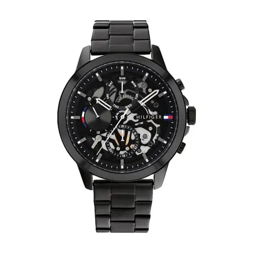 MONTRE HOMME TOMMY HILFIGER EN ACIER NOIR