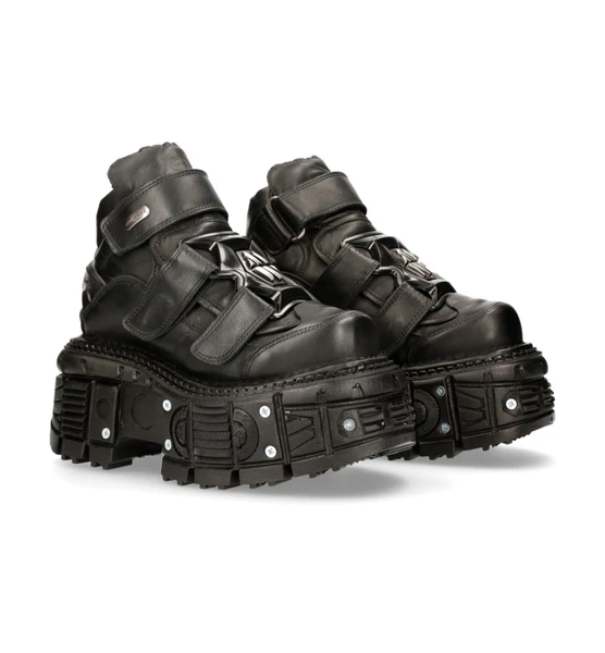 ANKLE BOOT BLACK IMPERFECT M-TANK008-C2
