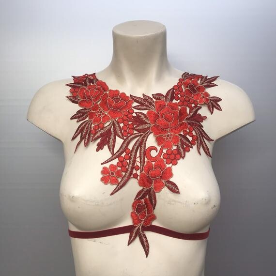 Bijoux de corps harnais collier lingerie dentelle sexy