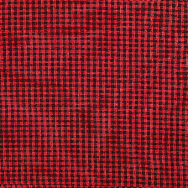 Polycoton Vichy 4 mm noir et rouge