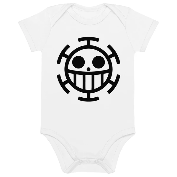 Trafalgar Law Jolly Roger Organic cotton baby bodysuit - One Piece Universe - The Best Store for One Piece Merchandise