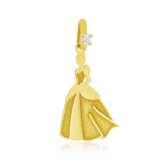 Le Manège à Bijoux - Pendentif or jaune Cendrillon 
