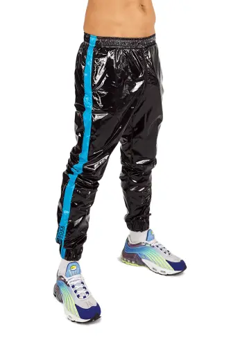 Nylon Pants SmellyFeetMaker Black/Neon Blue