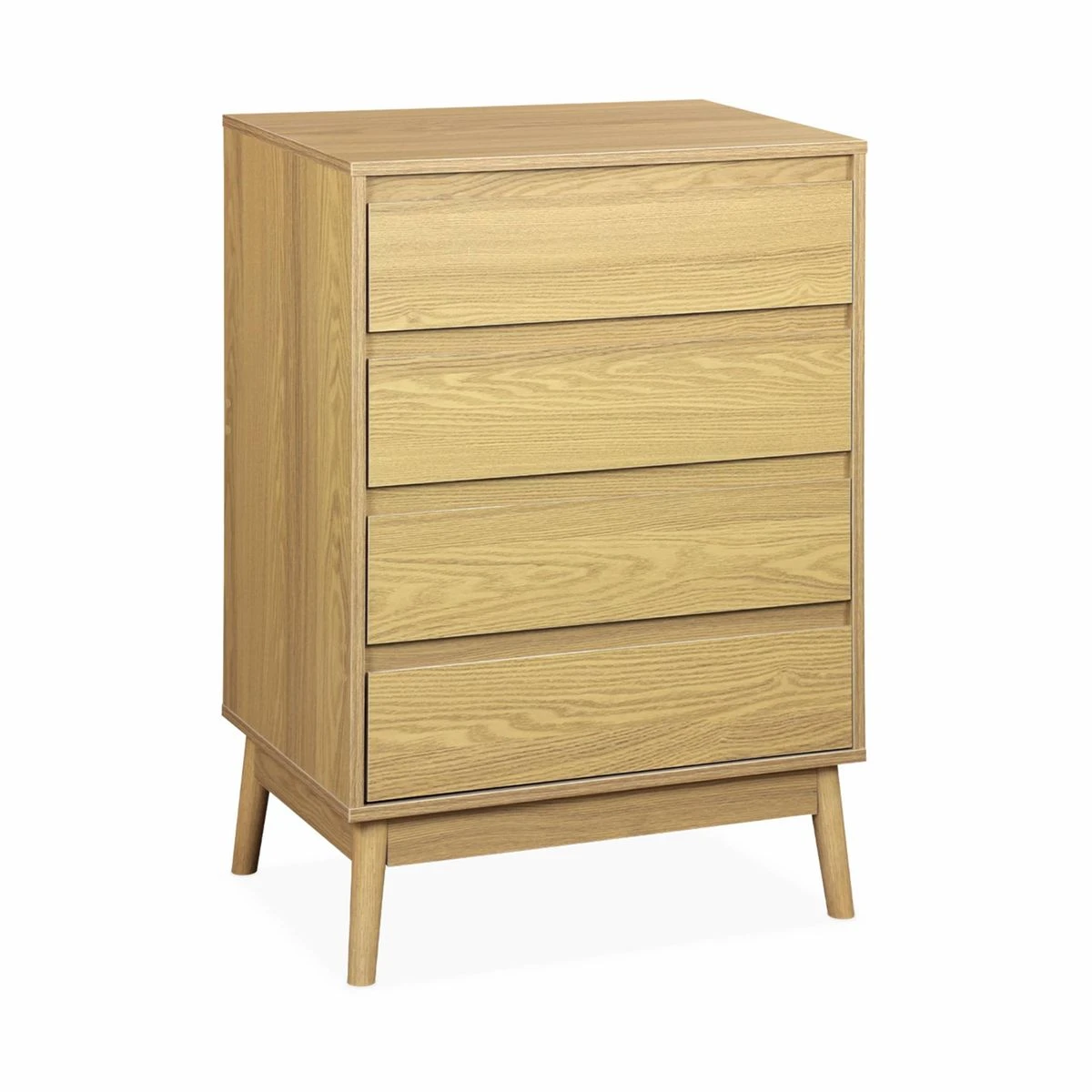 Commode effet bois 4 tiroirs DUNE