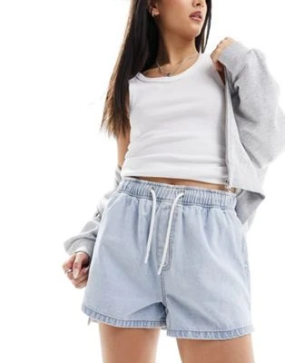 ASOS DESIGN - Short en jean à enfiler - Bleu clair délavé | ASOS