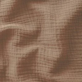 Tissu double gaze coton Gaby châtaigne