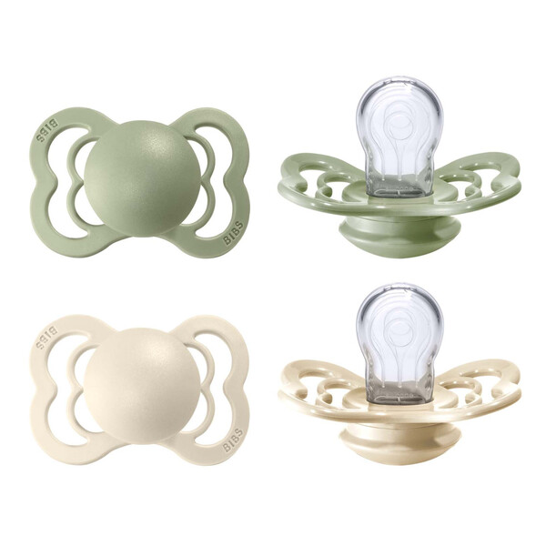 Tétines en silicone - Set de 2 | Vert amande