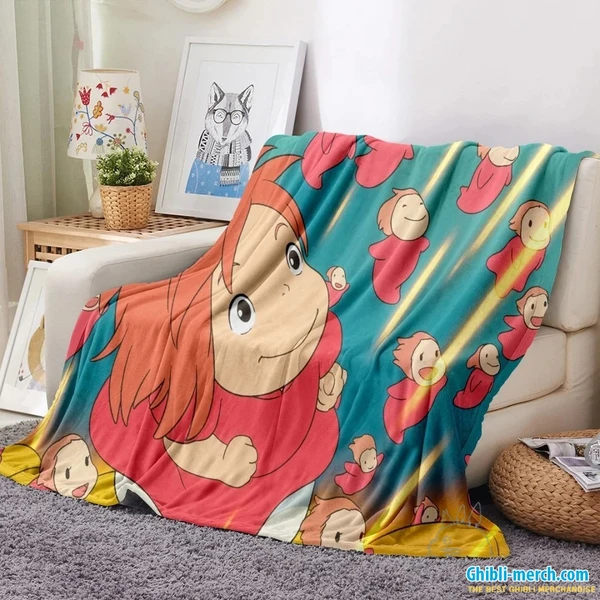 Best Ghibli Ponyo Blanket New Collection 2024 | Ghibli Merch Store