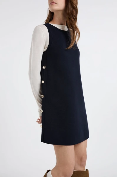 Robe en maille tricot boutonnée