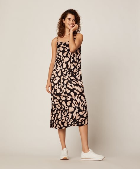 Robe maxi à motif léopard