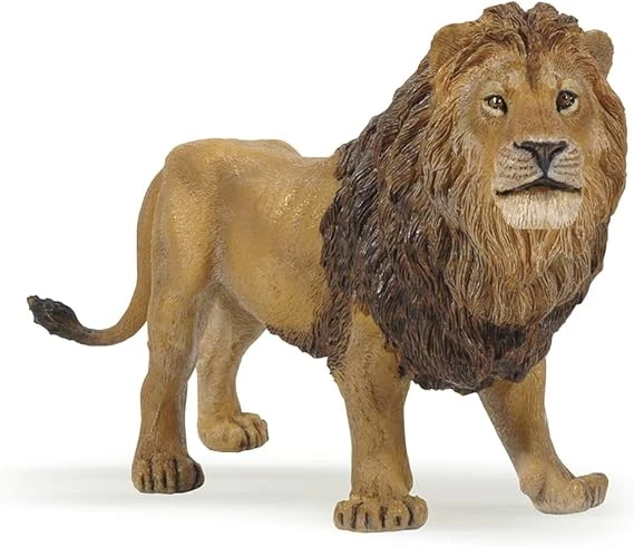 Papo - Figurine animaux - Lion, Souverain de la Savane, jouet pour Enfants, Voyage dans l'Écosystème Africain, Roi des Animaux dans la Savane dès 3 Ans