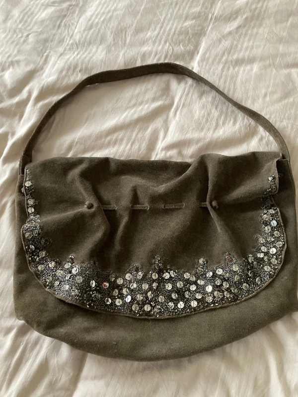 Sac peau et toile Antik Batik