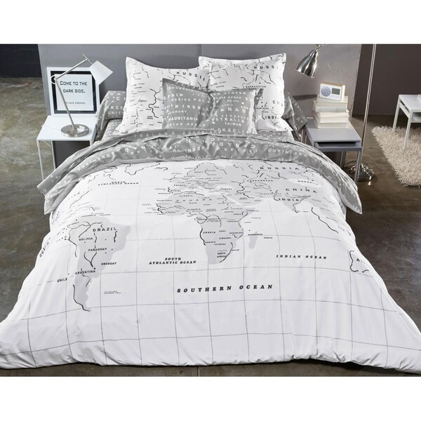  Housse de couette MONDE - blanc Plus de détails 