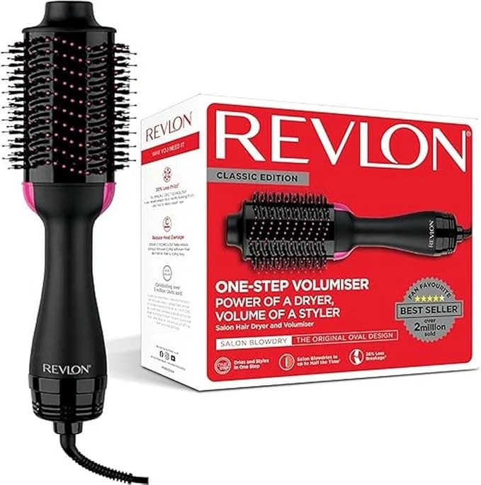 REVLON PROFESSIONAL - Sèche-cheveux volumisant Salon one-step Revlon (One-Step, technologie IONIQUE et CÉRAMIQUE, cheveux longs et mi-longs) RVDR5222