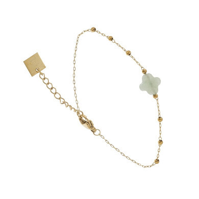 Bracelet trèfle facetté et aventurine (doré), Zag bijoux - Bijoux Fantaisie Créateurs