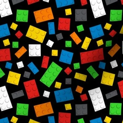 Building Brick Scatter Fabric | Spoonflower