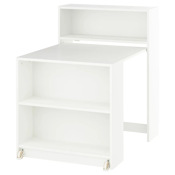 BILLY Bibliothèque + table pliante - blanc 80x33/112x106 cm