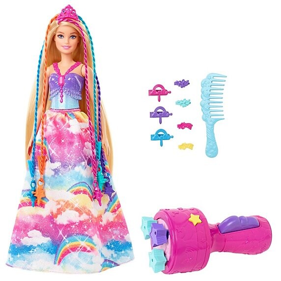 Barbie - Barbie Princesse Tresses Magiques Dreamtopia - Poupée Mannequin - Dès 3 Ans - Barbie
