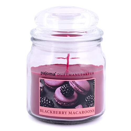 Pajoma Bougie parfumée Blackberry Macaroons en Verre Bonbon 180 g