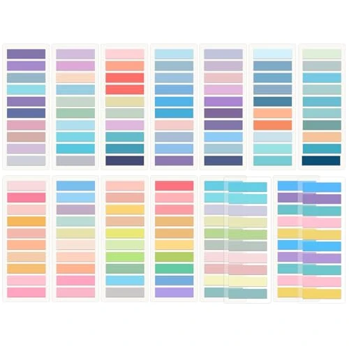 3000 Pièces Marque Page Adhesif, Multicolore Sticky Notes Autocollantes D'index Inscriptible Sticky Tabs pour Marquage Annotation Livre Classification des Notes