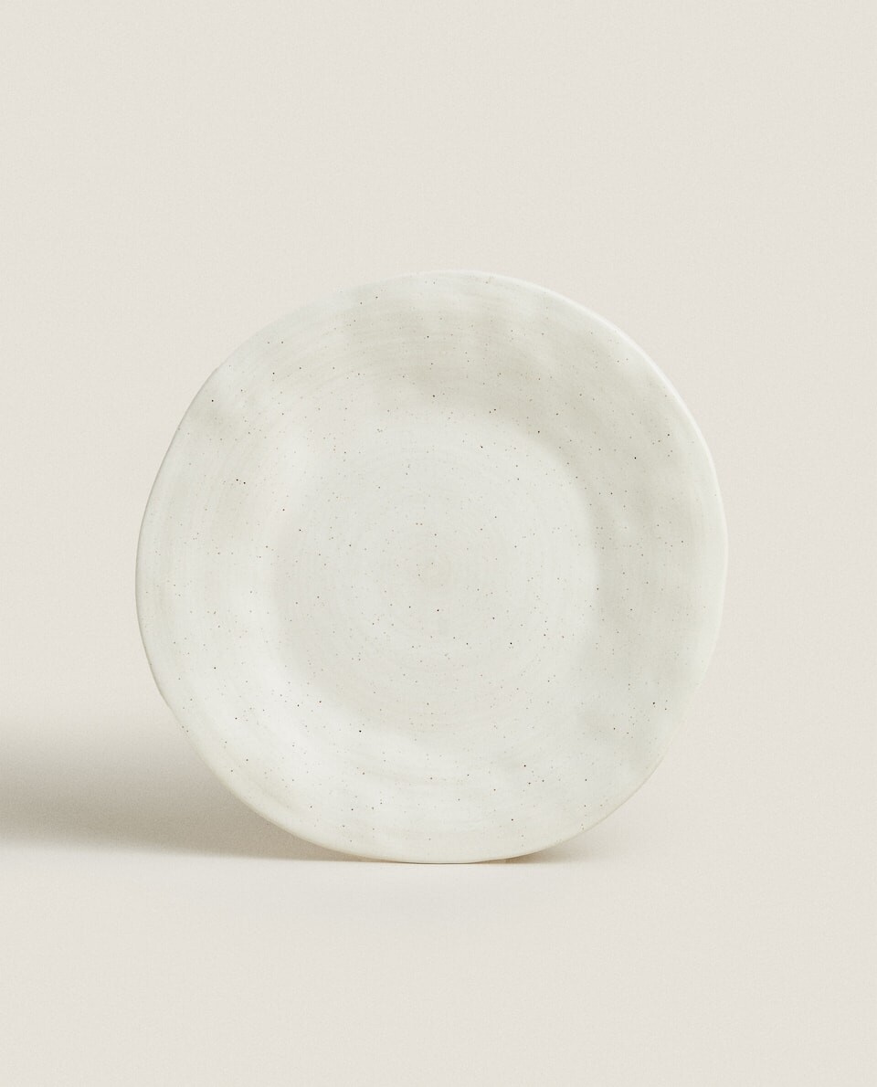 ASSIETTE PLATE SPIRALE GRÈS