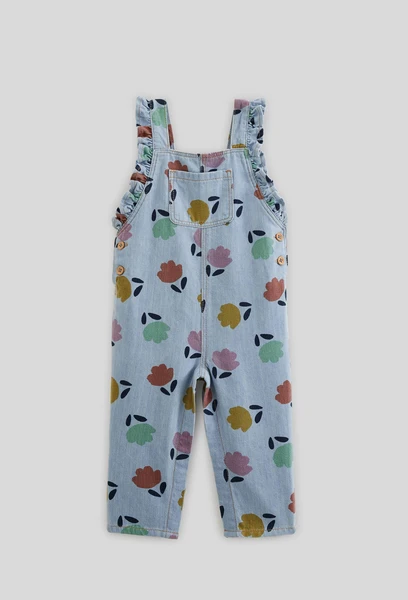 Salopette longue imprimée en denim