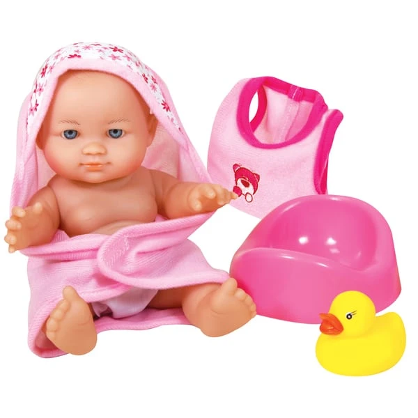 Poupon 20 cm avec pot et canard