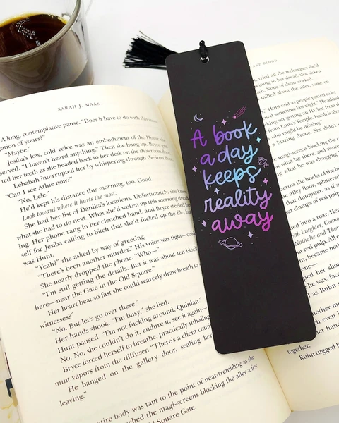 Cute 'A book a day keeps reality away' bookmark | Book Lover | Bookish gift | Magical | Fantasy lover