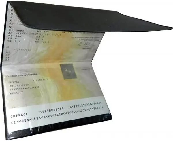 Peraline Etui PVC Porte Carte-Grise