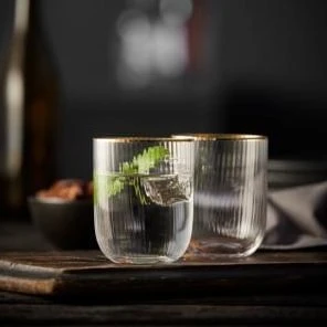 Lot de 4 Verres Palermo Gold - Transparent