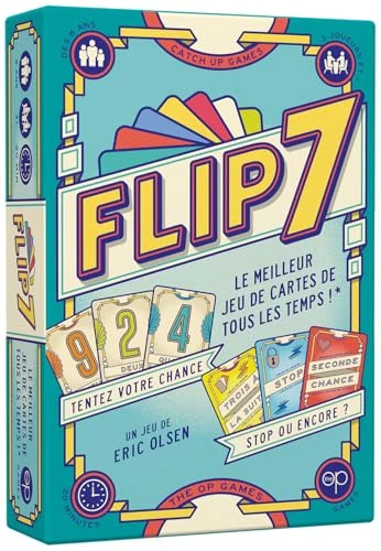 Catch Up Games Flip 7 - Version Française | Jeu de Cartes pour 3-6 Joueurs | 8 Ans et Plus | Règles Simples | Idéal en Famille et Entre Amis - réflexion et Fun Blackrock Games