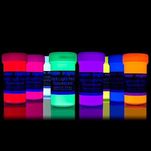 neon nights 8 x Peinture UV Fluorescente Pour Lumière Noire