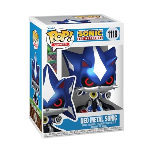 Funko Pop! Games: Sonic - Neo Metal Sonic - Métallique - Sonic The Hedgehog - Figurine en Vinyle à Collectionner - Idée de Cadeau - Produits Officiels