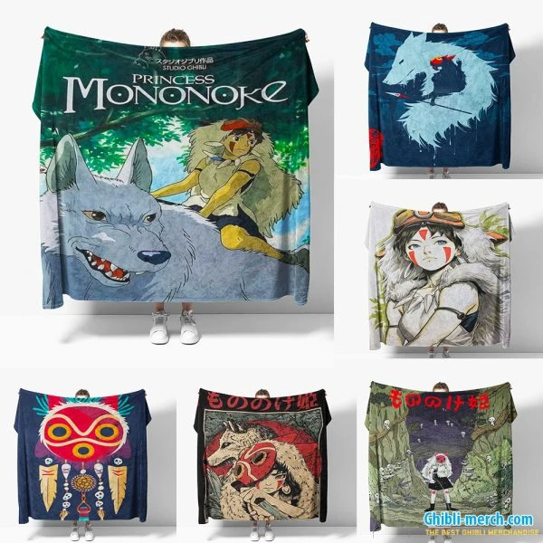 Princess Mononoke Blanket Fleece New Arrivals 2024 | Ghibli Merch Store