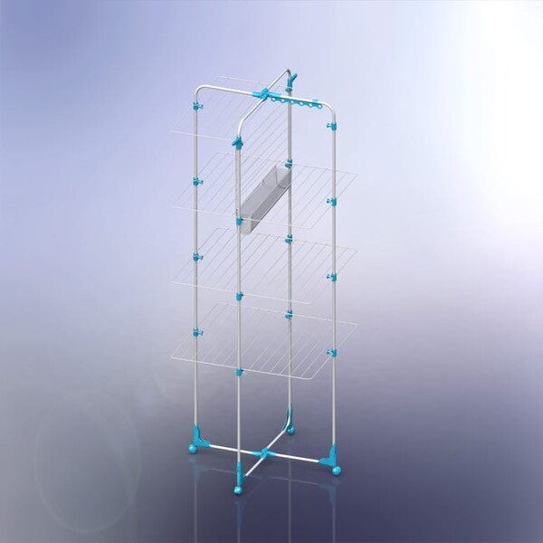 Etendoir tour blanc / bleu, Ulyss | Leroy Merlin